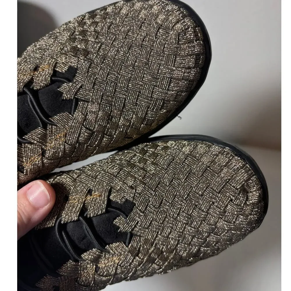 Bernie Mev Size 10 (EU 41) Victoria Walking Shoe Woven Slip-On Sneaker Bronze